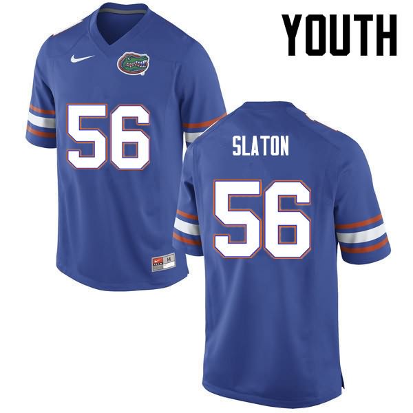 NCAA Florida Gators Tedarrell Slaton Youth #56 Nike Blue Stitched Authentic College Football Jersey SYA8664MR